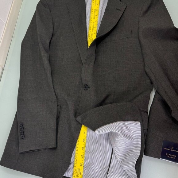 Brooks Brothers Explorer Classic Blazer Jacket 38R Brown Glen Plaid Sport Coat - Picture 8 of 14